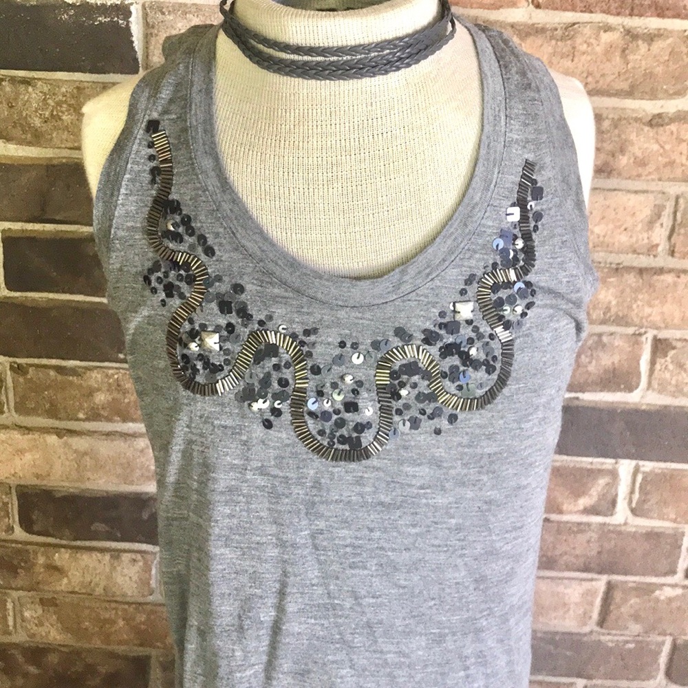 Mossimo gray embellished tank